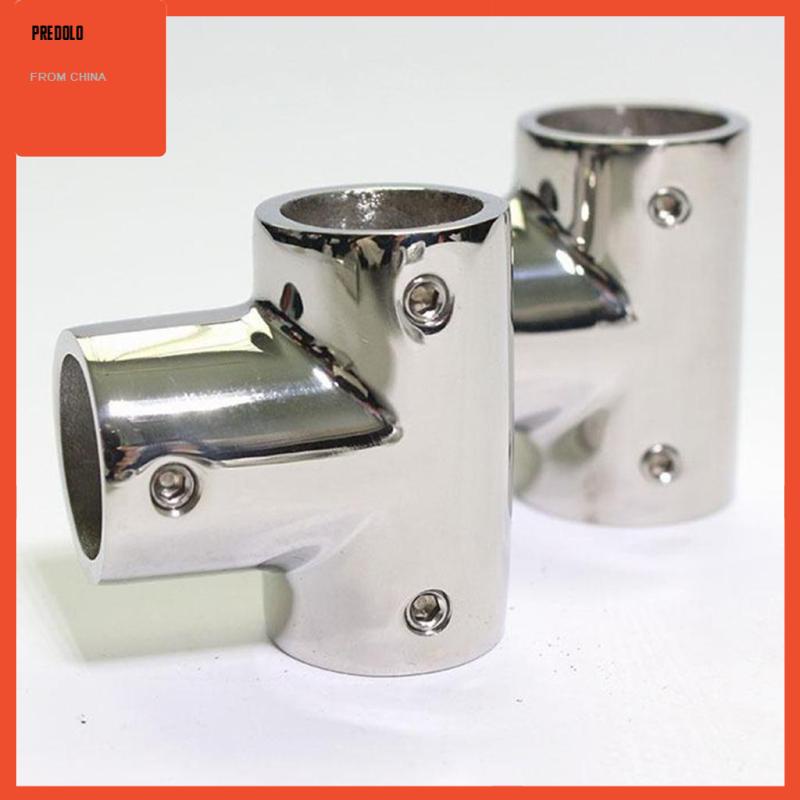 [Predolo] 22mm Marine Boat Yacht Deck Handrail Rail Tee Cross Fitting Sambungan Konektor