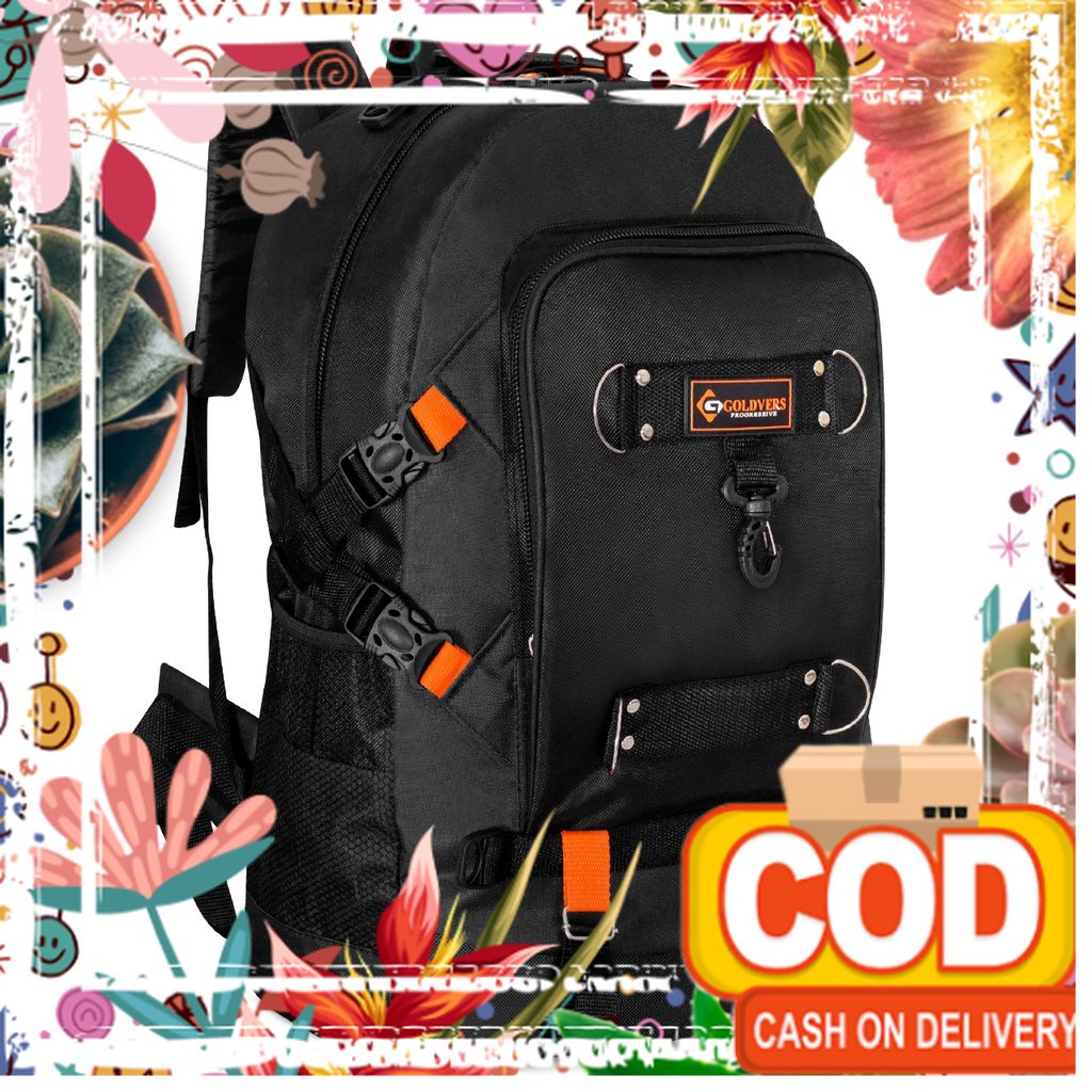 Goldvers Tas Ransel Pria Jumbo Backpack Pakaian Traveling Tas Mudik 50Litter Original Import/Tebal T