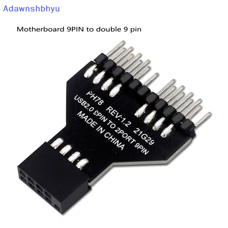 Adhyu Header HUB USB 9-pin USB 2.0 Adaptor Konektor 9pin Untuk Splitter RGB ID