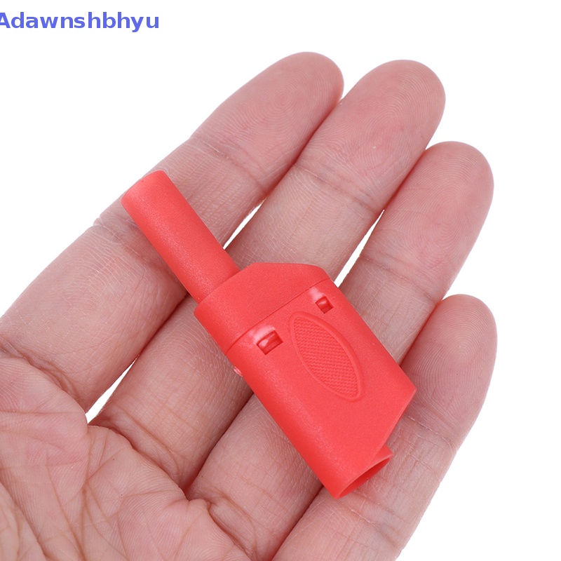 Adhyu 10pcs safety 4mm male stackable banana plug connector Terbungkus ID Sepenuhnya insulated