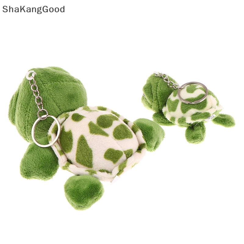 Selip7/10 cm Turtle Plush Stuffed Doll Lembut Mewah Mainan Gantungan Kunci Tas Liontin Anak Hadiah SKK