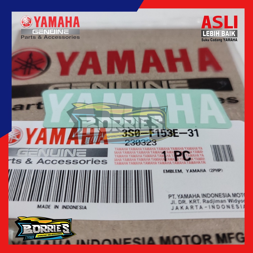 GRAFHIC STIKER EMBLEM PAD SAMBUNGAN BODY PUTIH MIO SPORTY ORIGINAL ORI 3S0-F153E-31