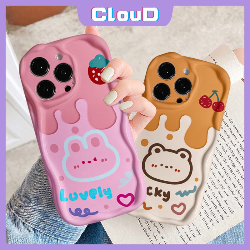 Case Kartun Pasangan Untuk Redmi 9A 9a2 A1 10A 10C 10 9T 9C NFC Redmi Note8 10S 11s 11 9 10 10Pro Max POCO M3 3D Wavy Curved Edge Glossy Cute Ice Cream Bear Rabbit Lembut Tpu Cover