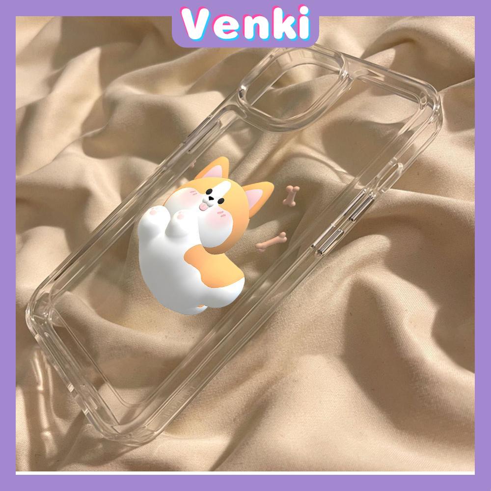 VENKI - For iPhone 11 iPhone Case Clear Big Hole Space Case TPU Soft Case Shockproof Protective Camera Cute Dog Compatible with iPhone 14 13 Pro max 12 Pro Max 11 xr xs max 7 8Plus