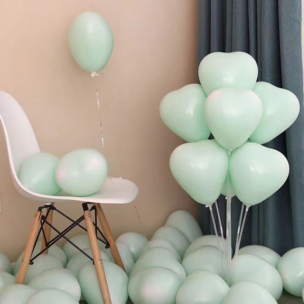 50pcs Balon Hias Hati Warna Macaron Untuk Pesta Ulang Tahun/Pernikahan/Hajatan/Kamar Tidur/Foto 10inch Balon Latex Tebal Kombinasi