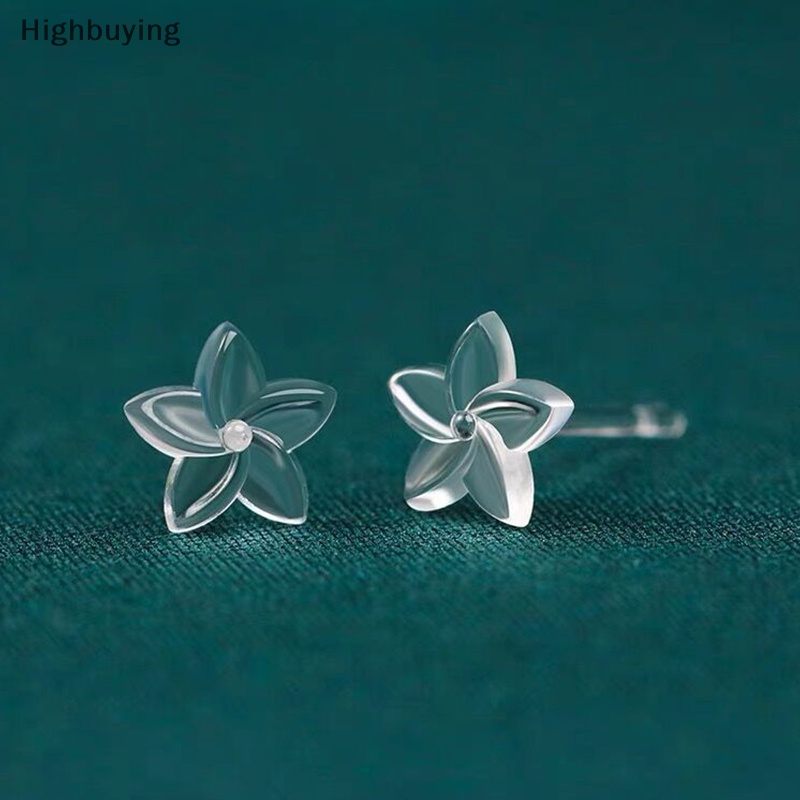 Hbid 1pasang Invisible Resin Clear Ear Pins Resin Stud Earrings Bintang Hati Mencegah Alergi Tulang Rawan Helix Earring Jewelry Glory