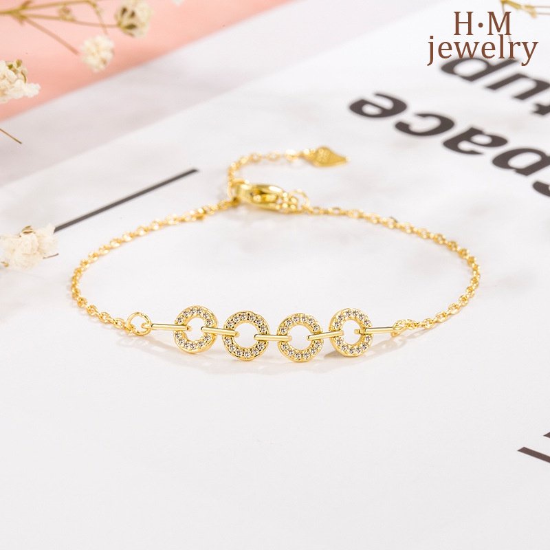 Ring Diamond Light Luxury and Simplicity Ins Style Bracelet Cold Style High-Grade Bracelet