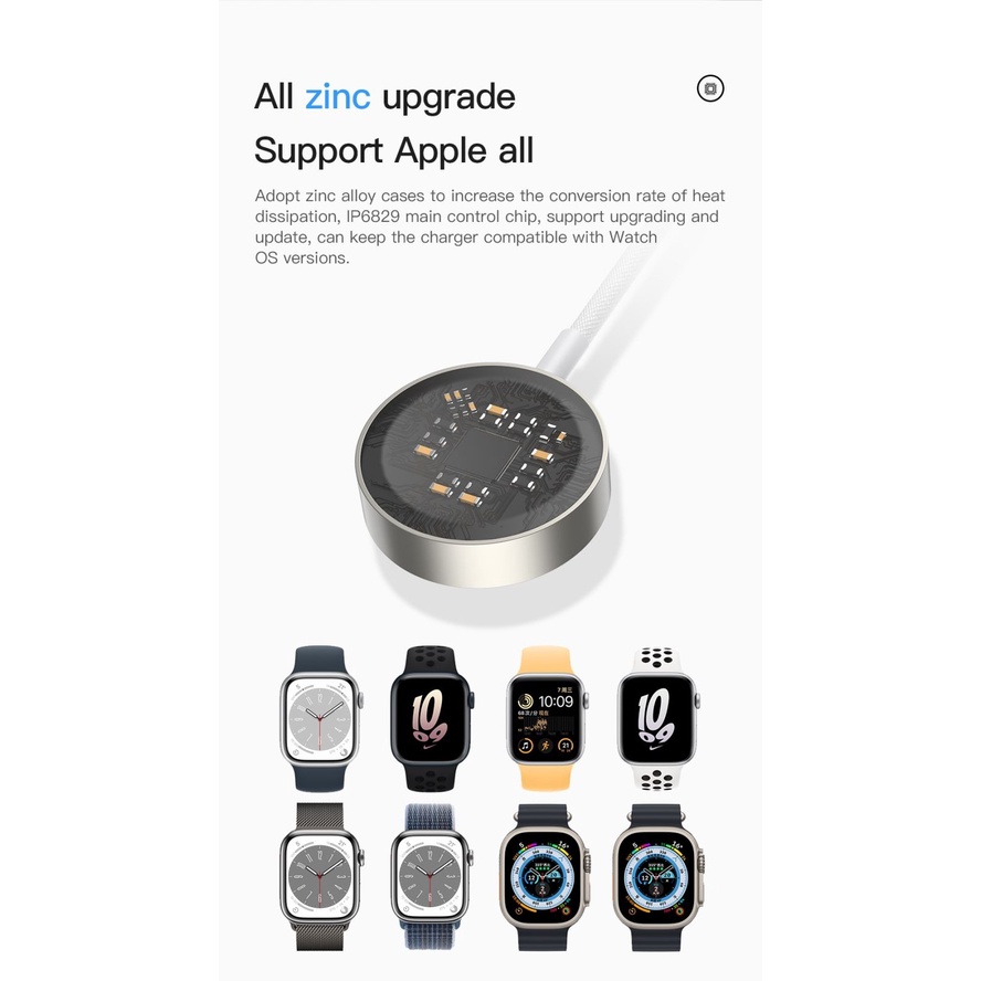 Kabel Charger Apple Watch iWatch TOTU Magnetic Type-C 2in1 iPhone