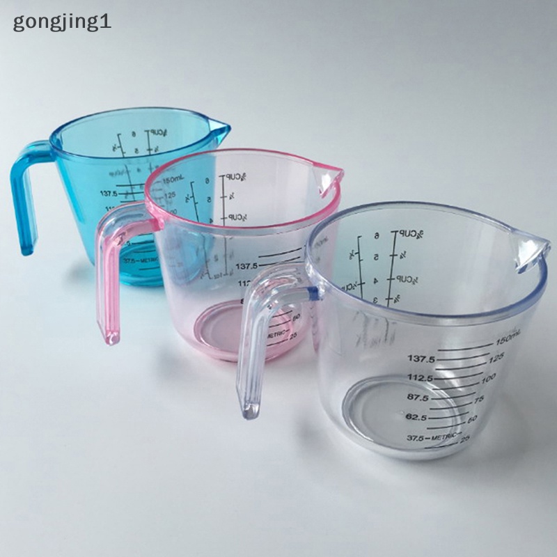 Ggg Gelas Takar Bening Plastik 150ml Gagang pour spout home kitchen tools ID