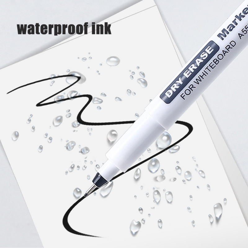 0.5 /0.7 /1.0mm Fine Nib Whiteboard Markers Pen/ Pensil Penghapus Kering Multi Warna Dihapus Tahan Air/ Pena Pemeriksaan Kantor Gambar