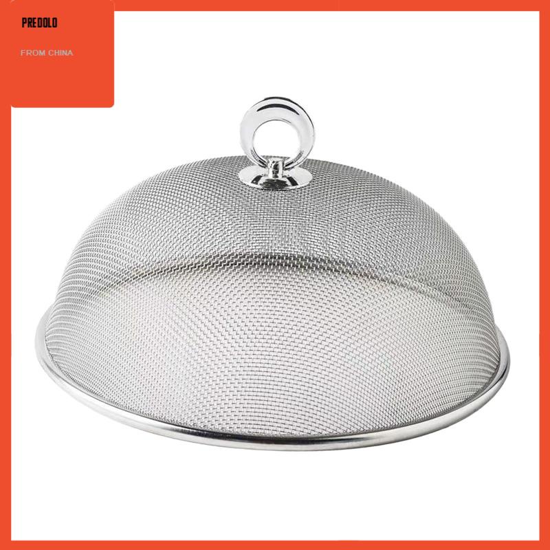 [Predolo] Jaring Saji Makanan Stainless Steel Tahan Debu Reusable Plate Serving Covers Food Dome Lid Untuk Panggangan Camping Rumah BBQ