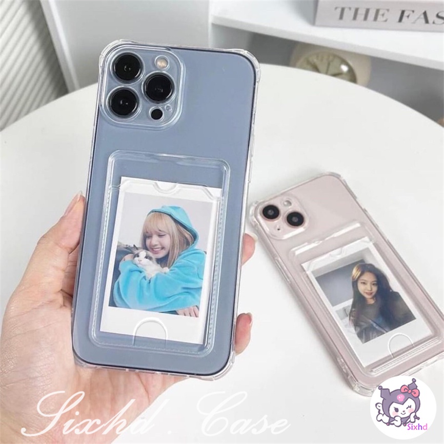 XIAOMI Untuk Xiaomi12 Lite Redmi 10C 10A 10 9C A1 A1+Note 11s 11 12 10 9 8Pro 9T 9A 911 Lite 11T Pro Poco M3 X3Pro NFC Ins Pasang Foto Clear Simple Card Holder Case Soft Back Sarung