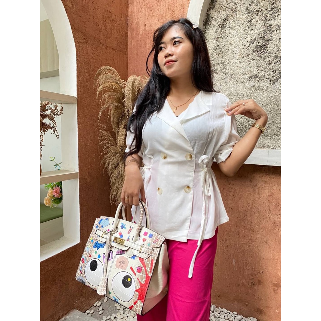 TAS WANITA IMPORT SUPER HIGH QUALITY HB021 EYE THEME SLING BAG PREMIUM