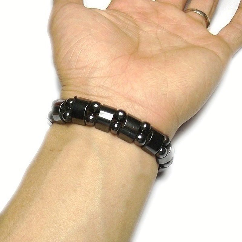 Gelang Elastis Manik-Manik Energi Klasik Hematite Untuk Pria Wanita Manik-Manik Magnetik Pelangsing Perawatan Kesehatan Bracelets Jewelry