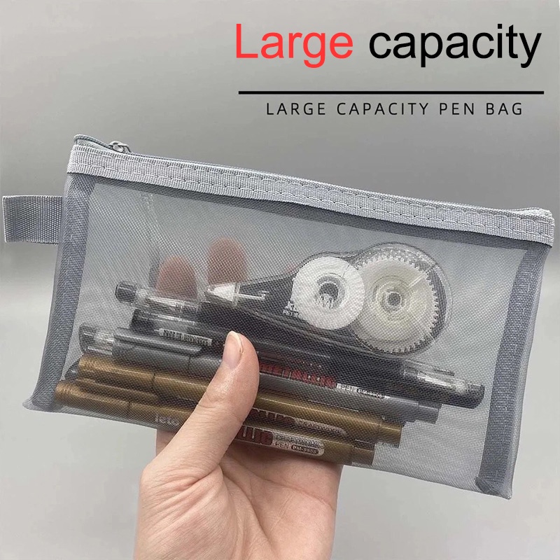 

Kantong Pensil Jala Transparan Sederhana Kantong Pensil Kreatif Untuk Ujian Siswa-G
