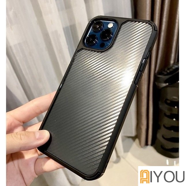 Casing iphone 14 13 12 pro max 11 pro xs max xr x 7 8 plus SE 2020 12 mini Bahan Serat Karbon Shockproof