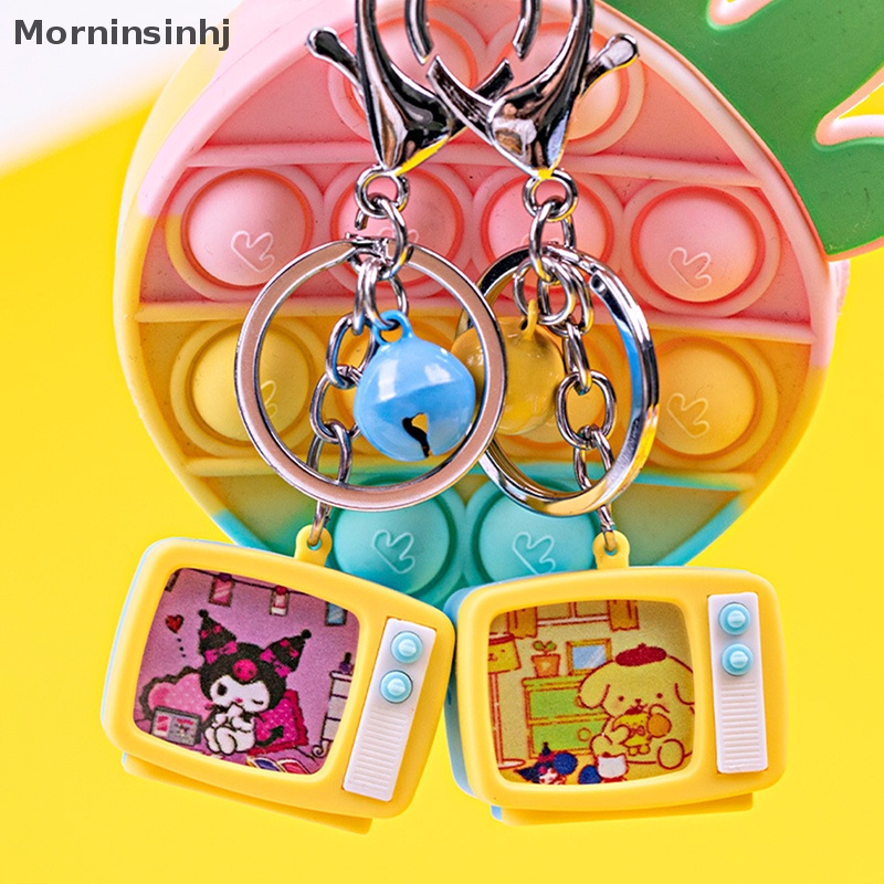 Mornin Gantungan Kunci Kartun Motif Sanrio Suara Led Emitg Luminous Key Chain Mainan Simulasi Tv Hadiah id