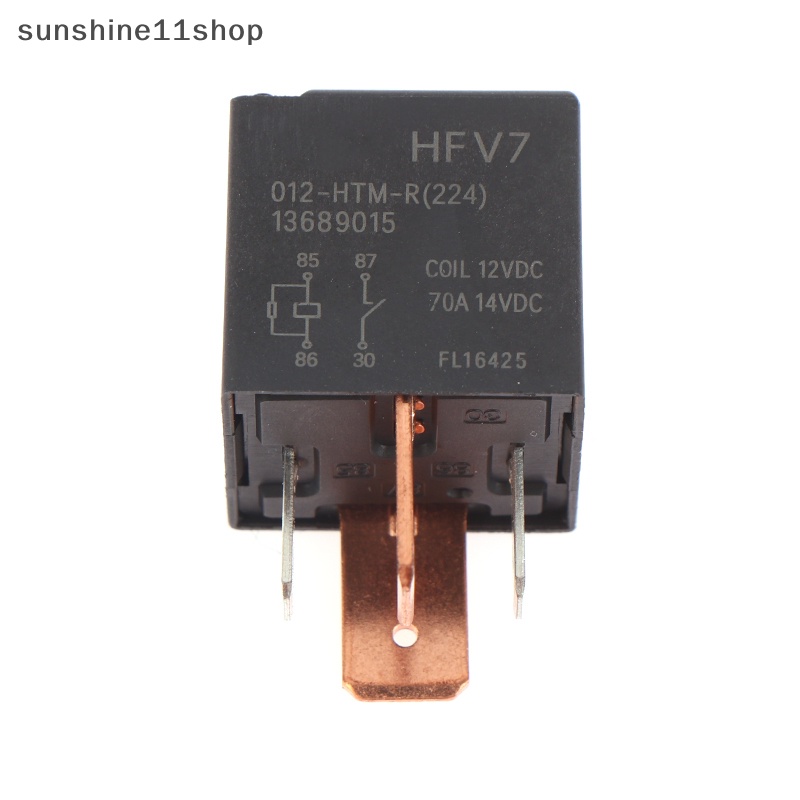 Sho 1pc Relay 12V HFV7 012-HTM-R 70A 12VDC 4Pins Relay Mobil N