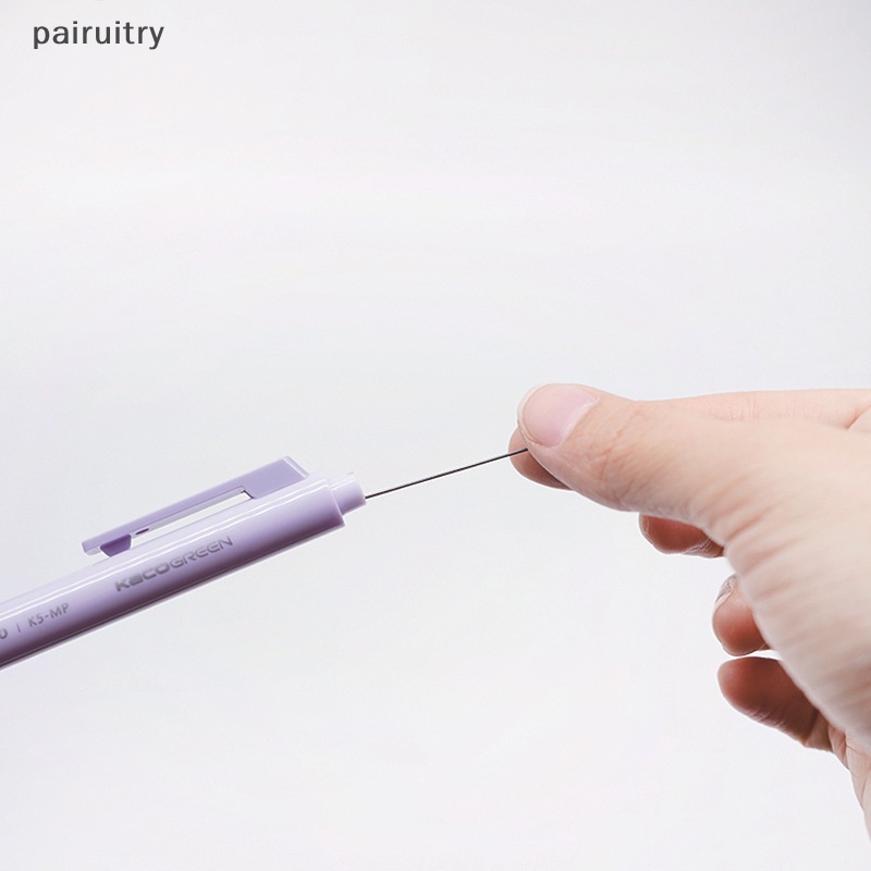 Prt Pensil Mekanik Anti Pecah Core Non-slip Grip Dengan Eraser 0.5mmHB Gaya Sederhana Pendorong Pensil Perlengkapan Sekolah Alat Tulis PRT
