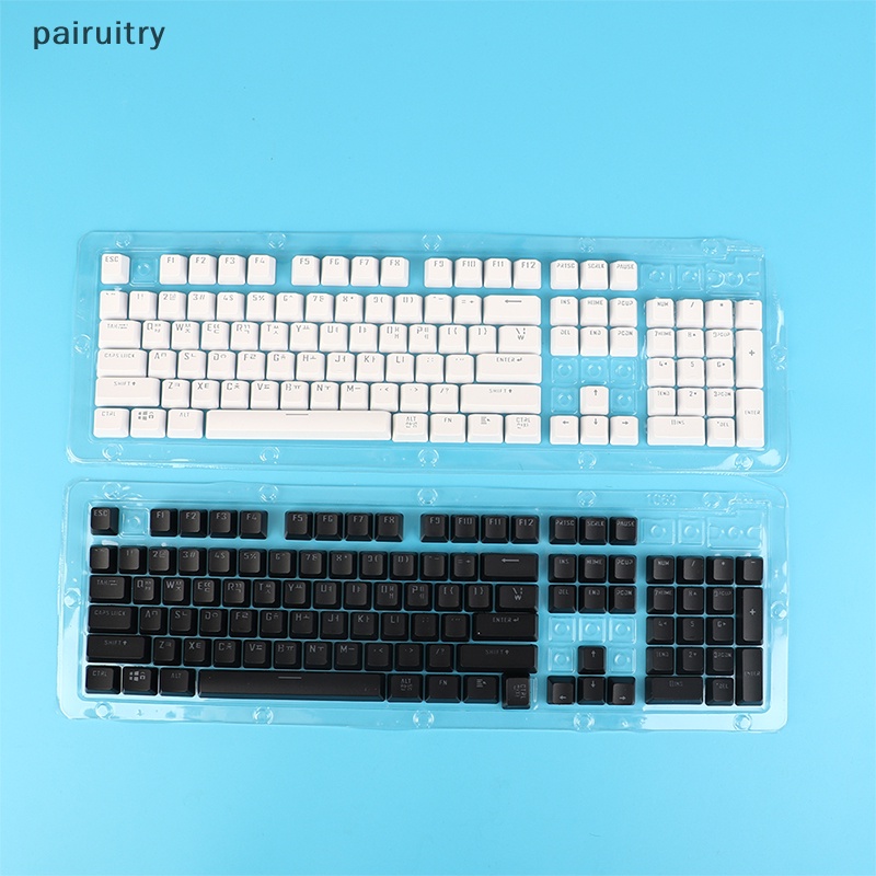 Prt 1Pc 104kunci Korea Transparan Backlit ABS Key Caps Untuk Mekanik Gaming PRT