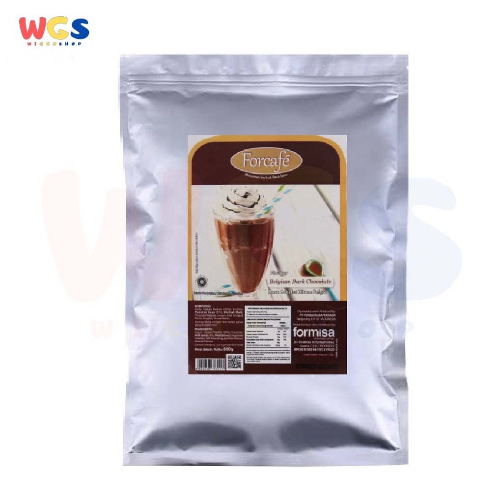 Forcafe Belgium Dark Chocolate Flavour Drink Powder Bubble Boba 800g