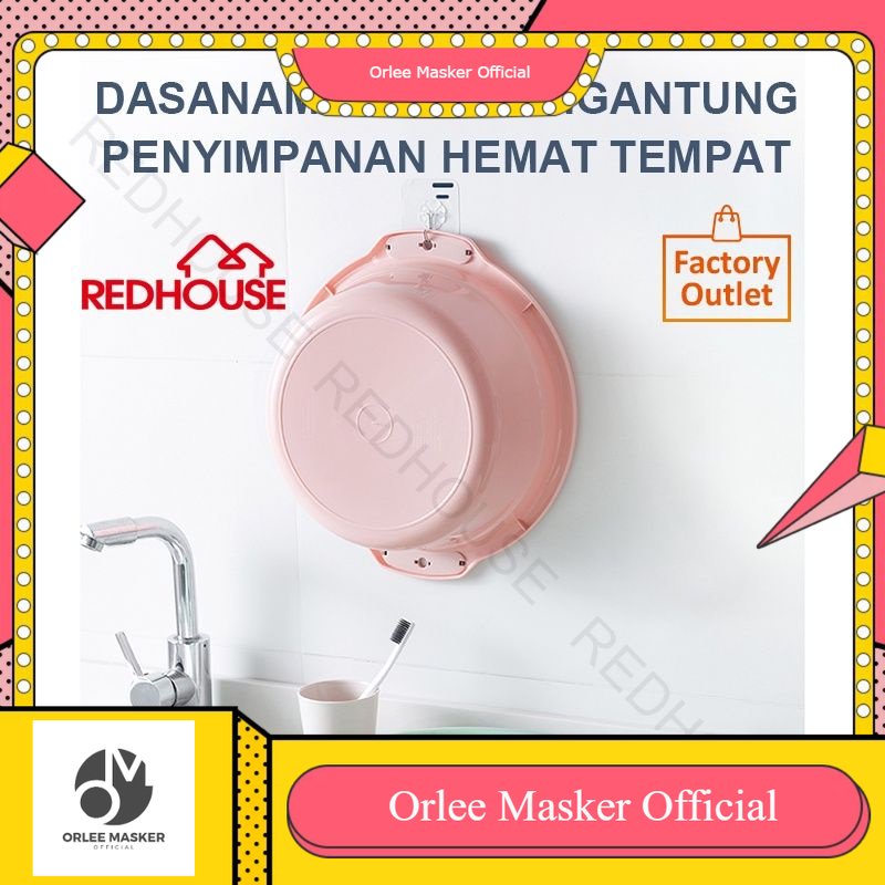 BASKOM PLASTIK KUPING MINI (S) estetik REDHOUSE 30cm, ember baskom cuci baju/ baskom cuci piring