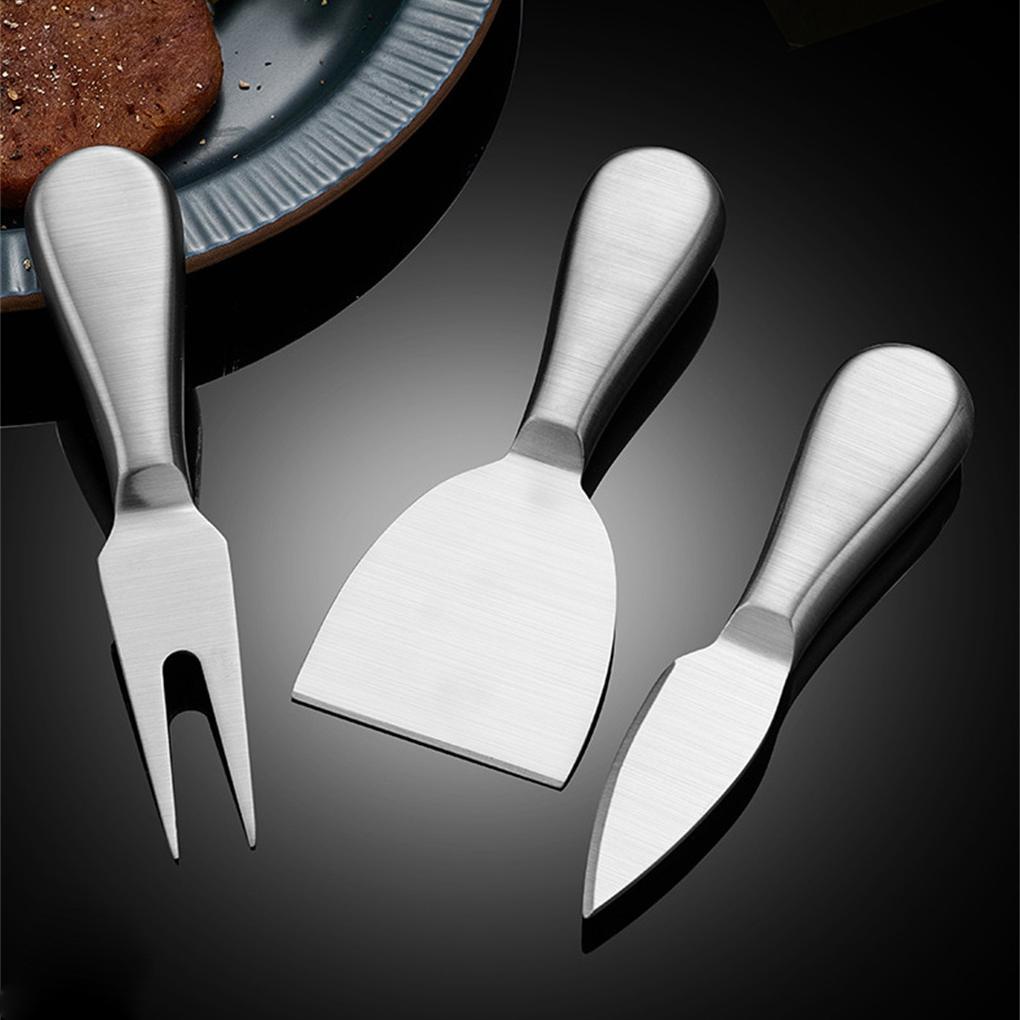 4pcs/set Keras Keju Spatula Garpu Scraper Sarapan Butter Spreader Slicer Cutlery Kit Ergonomis Restoran Perlengkapan Rumah