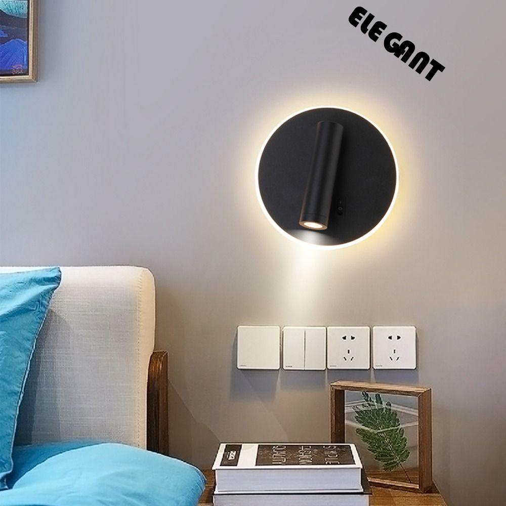 [Elegan] Lampu Dinding Warna Hitam 350derajat Modern Untuk Hotel Kamar Tidur Ruang Tamu Lampu Samping Tempat Tidur Lampu Belajar Kamar Anak Lampu Kamar Tidur