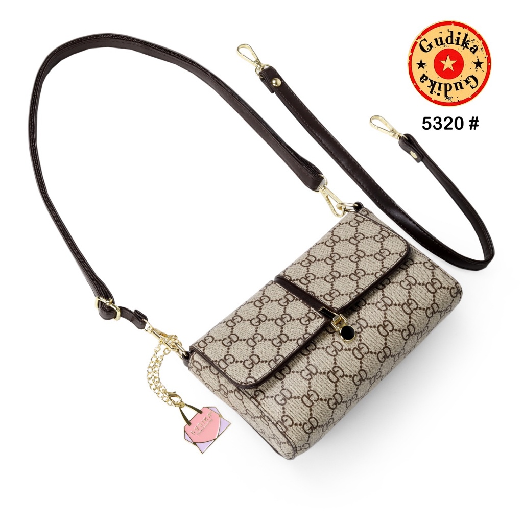 GUDIKA Slingbag 5320 Tas Wanita Anti Air OOTD Harian Korea Style - Tas Selempang Kekinian Import Original Terbaru - sling bag - shoulder bag - tas bahu - tas kulit - tas batam - tas pesta kondangan