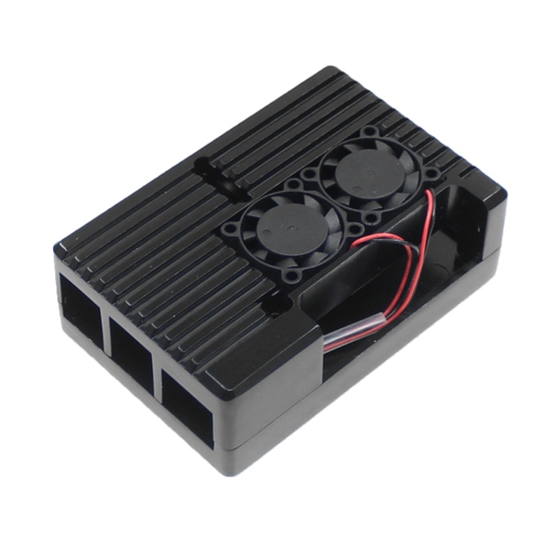 Cre Untuk Raspberry Pi Fan ABS Case Grey Black Enclosure Untuk Raspberry Pi 4mode B