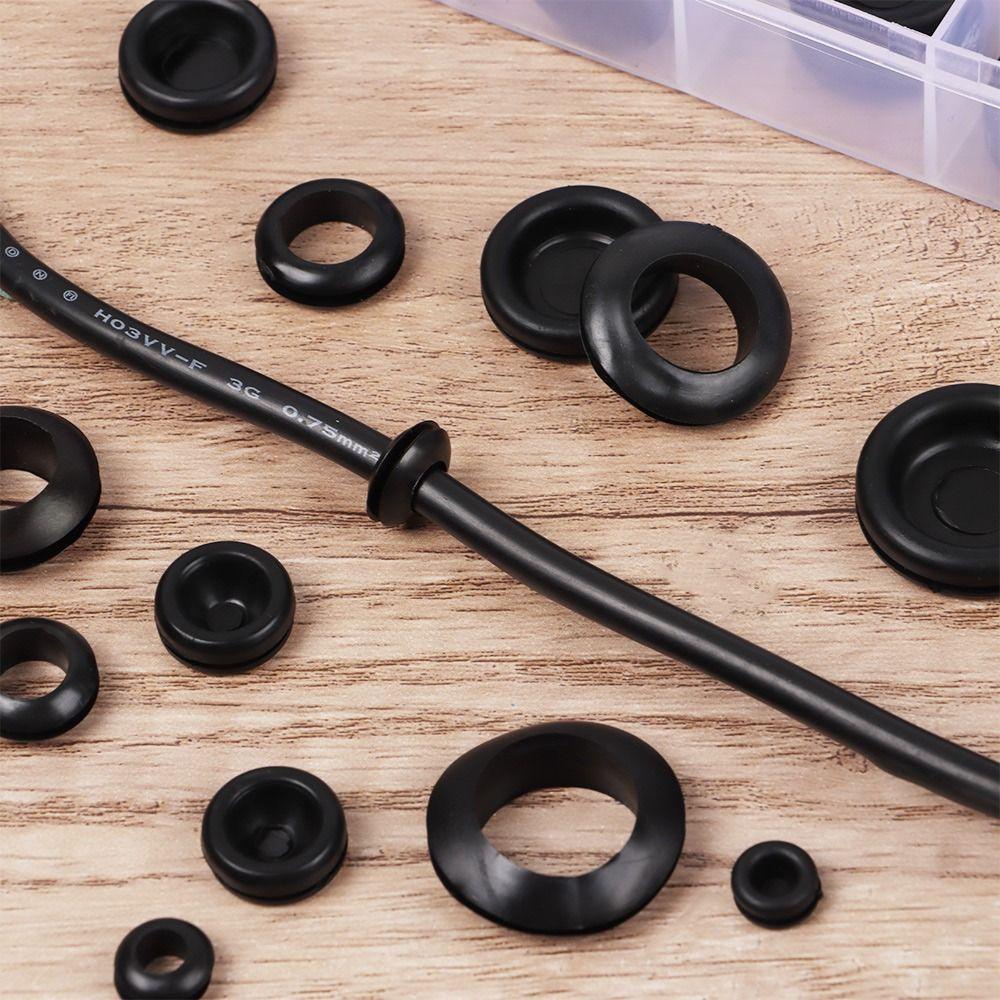 TOP 125pcs Rubber Grommet Set 18ukuran Firewall Lubang Plug Ring Gasket Kawat Grommet