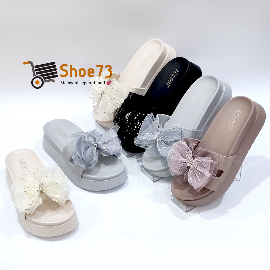 BARA-BARA 219 V-13 SIZE 36-40 ORIGINAL | Sandal Wedges Selop Jelly Pita Wanita | Sendal Kokop Impor