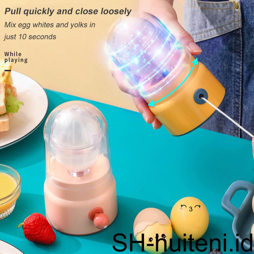 Abs Silikon Egg Scrambler Aman Bertenaga Tangan Kantin Washable Mixer Shaker Golden Eggs Maker Alat Dapur Dengan Gamis Penarik