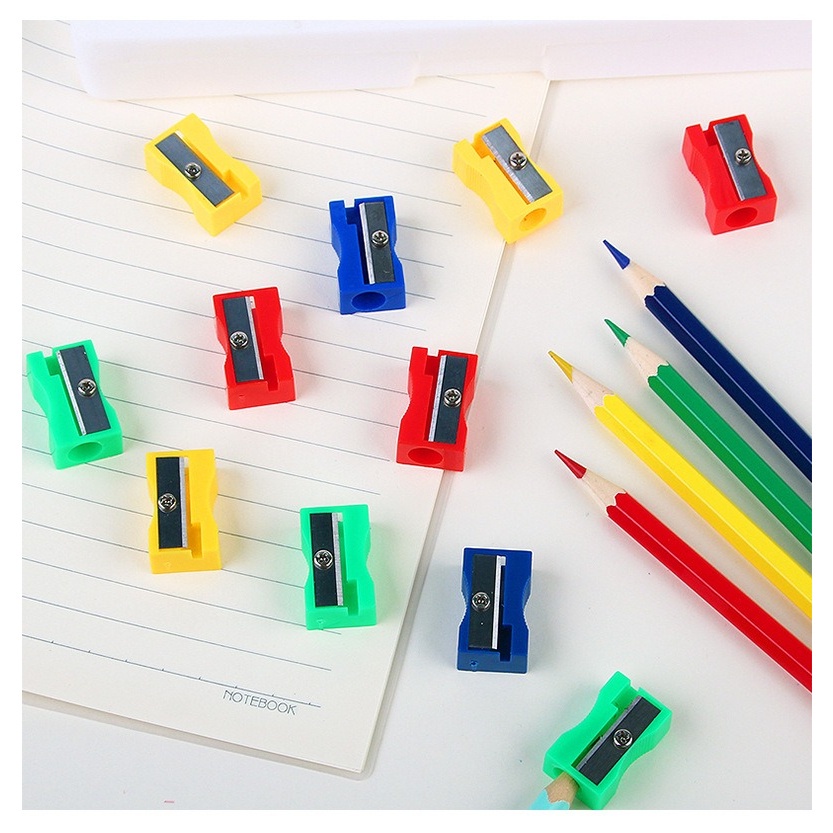 10pcs Rautan Pensil Peraut Pencil Mini Kecil Warna Warni OSM-ST0383