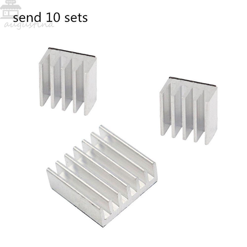 Agustin 10set Heat Sink Set Kit 30pcs/lot Radiator Pi2 Raspberry Aluminium Murni