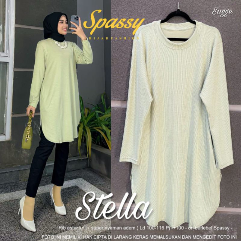 STELLA TOP ORI SPASSY | Atasan Wanita aster knit