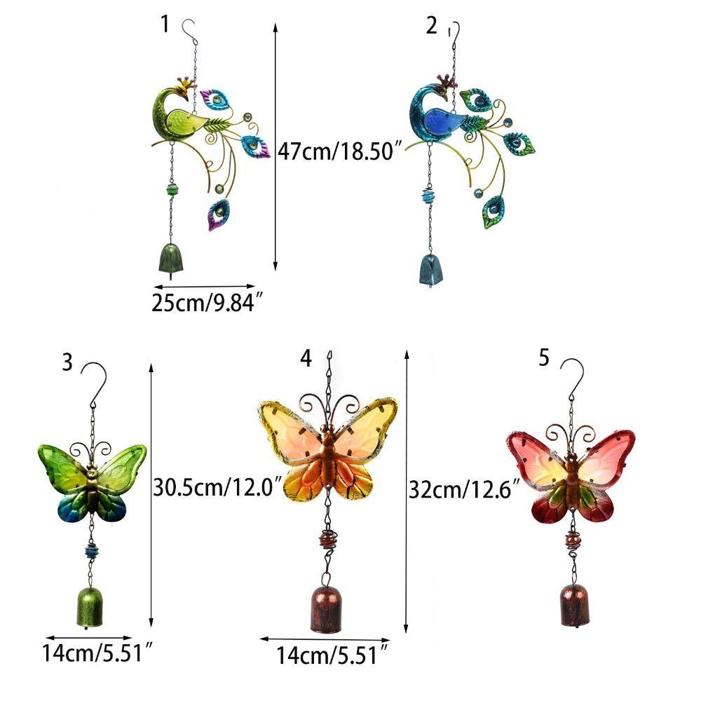 [Elegan] Suncatcher Kreatif Kualitas Tinggi Visual Kerajinan Logam Hadiah Ulang Tahun Dekorasi Rumah Besi Tempa Menghilangkan Kelelahan Merak Bell Liontin