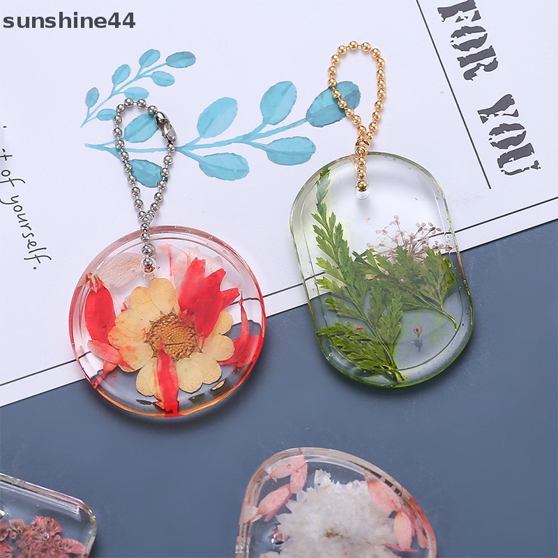 Sunshine DIY Gantungan Kunci Liontin Cetakan Silikon Kristal Epoxy Resin Cetakan Membuat Perhiasan Cetakan ID