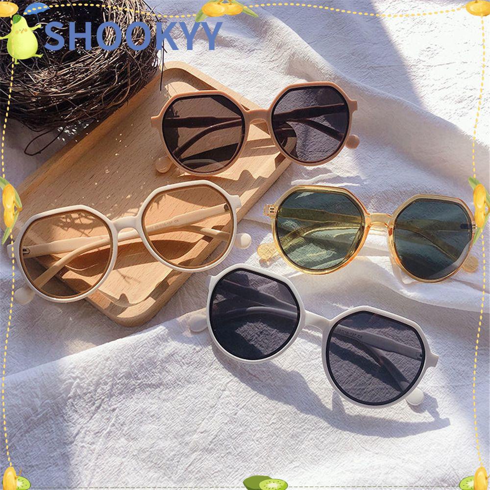 Chookyy Kacamata Hitam Untuk Wanita Pria Ins Trend Designer Round Sun Glasses