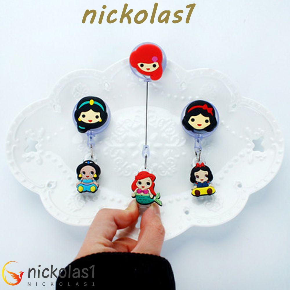 Nickolas1 Retractable Badge Reel Lucu Silicone Name Tag Perawat Dokter Card Holder Badge Holder Name Card Holder