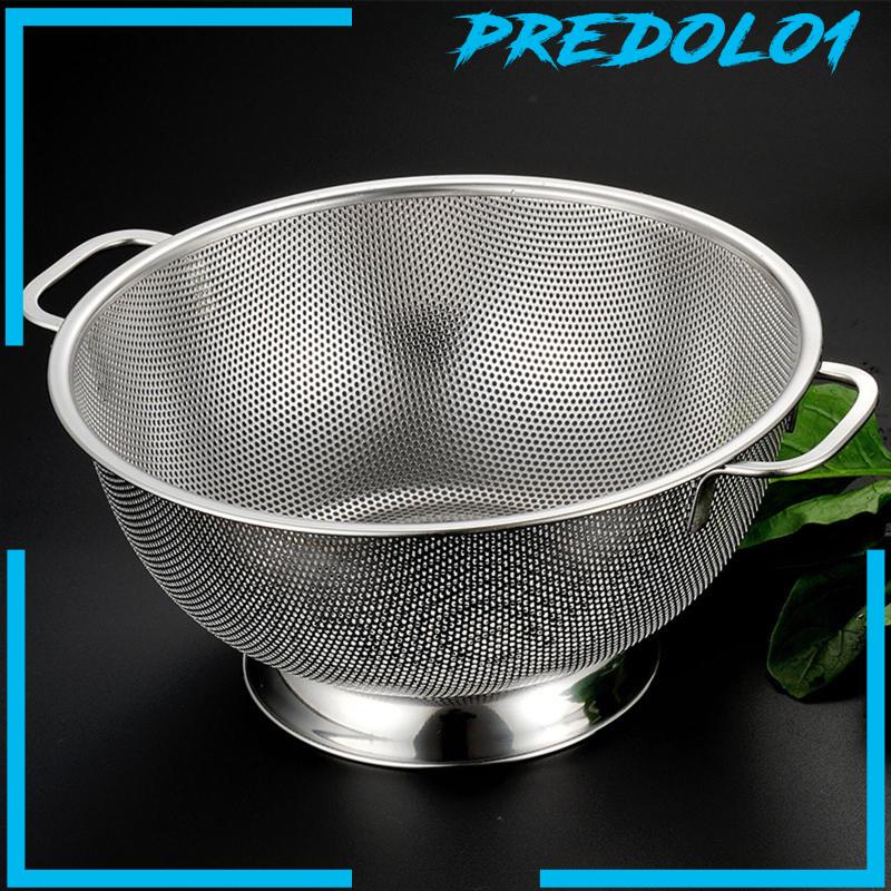 [Predolo1] Saringan Dapur 304stainless Steel Dengan Gagang Non Slip Sink Strainer Bowl