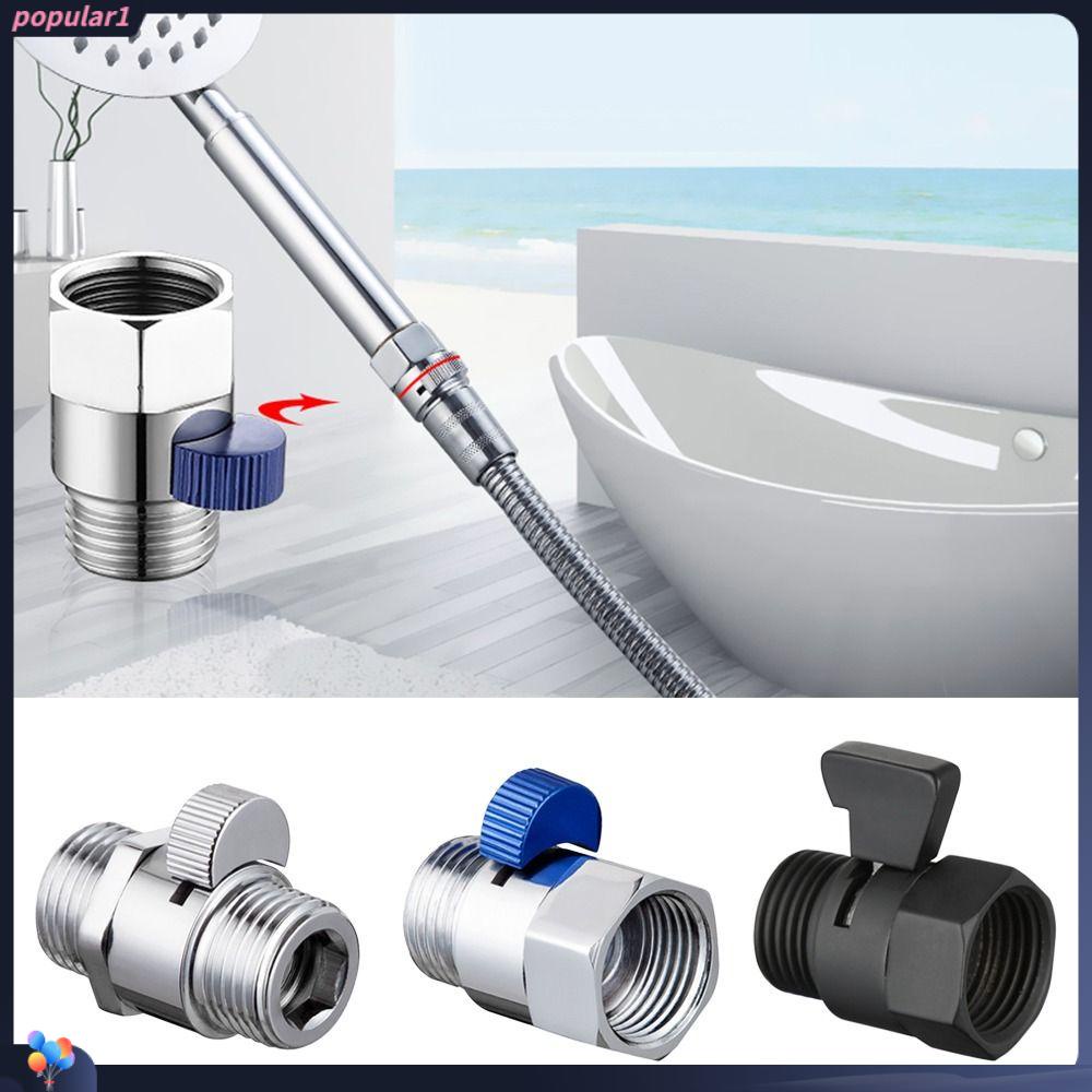 Katup Diverter Populer G1/2 Water Shut-off Mandi Keran Air Aksesori Shut-off Angle Valve