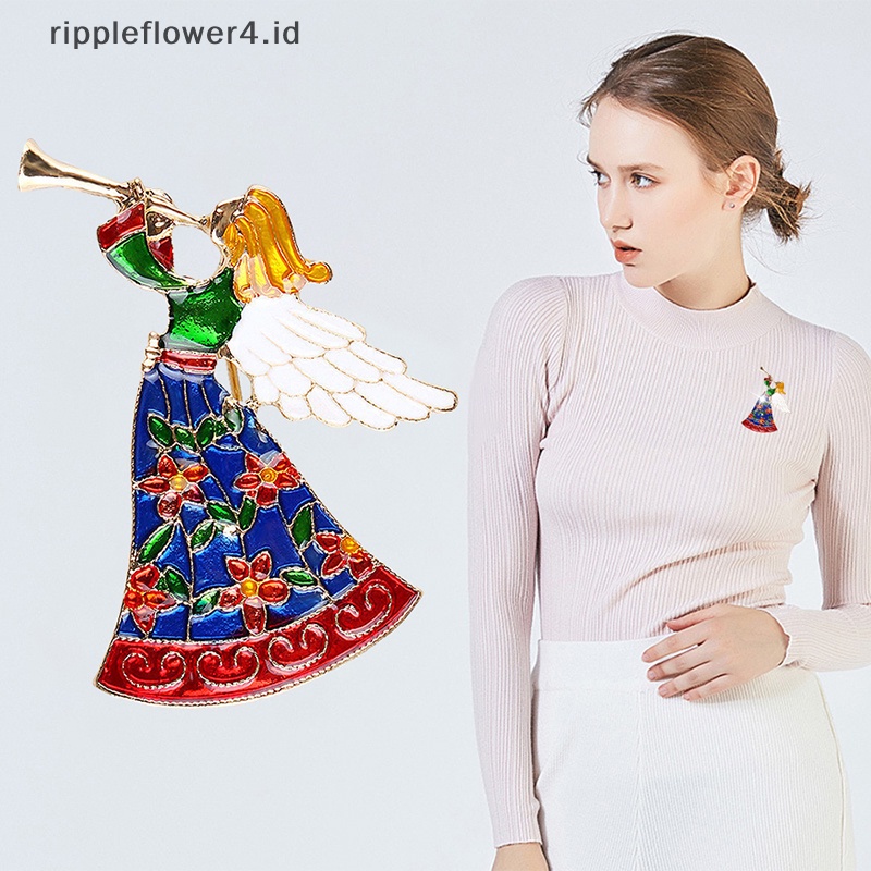 {rippleflower4.id} Bros Pacar Berlian Imitasi Mengkilap Kaca Penari Gadis Bros Pin Gadis Bros Aksesori Gaun~