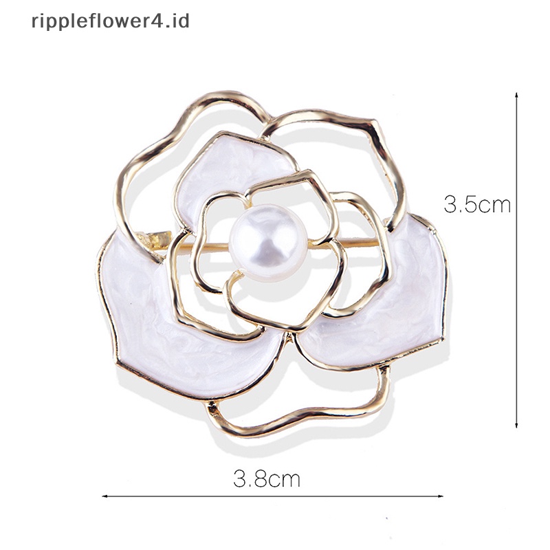 {rippleflower4.id} Camellia Bros Mutiara Berongga Untuk Wanita Pakaian Pesta Perhiasan Hadiah Aksesoris~