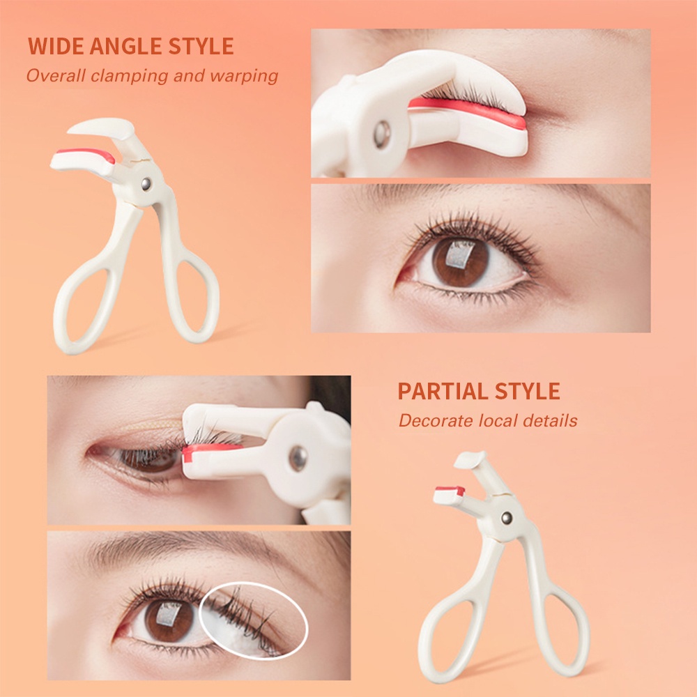 Gecomo Penjepit Bulu Mata Genggam Plastik Orange/ Tahan Lama Curling Wide Angle Lash Root Curved Eyelash Clip