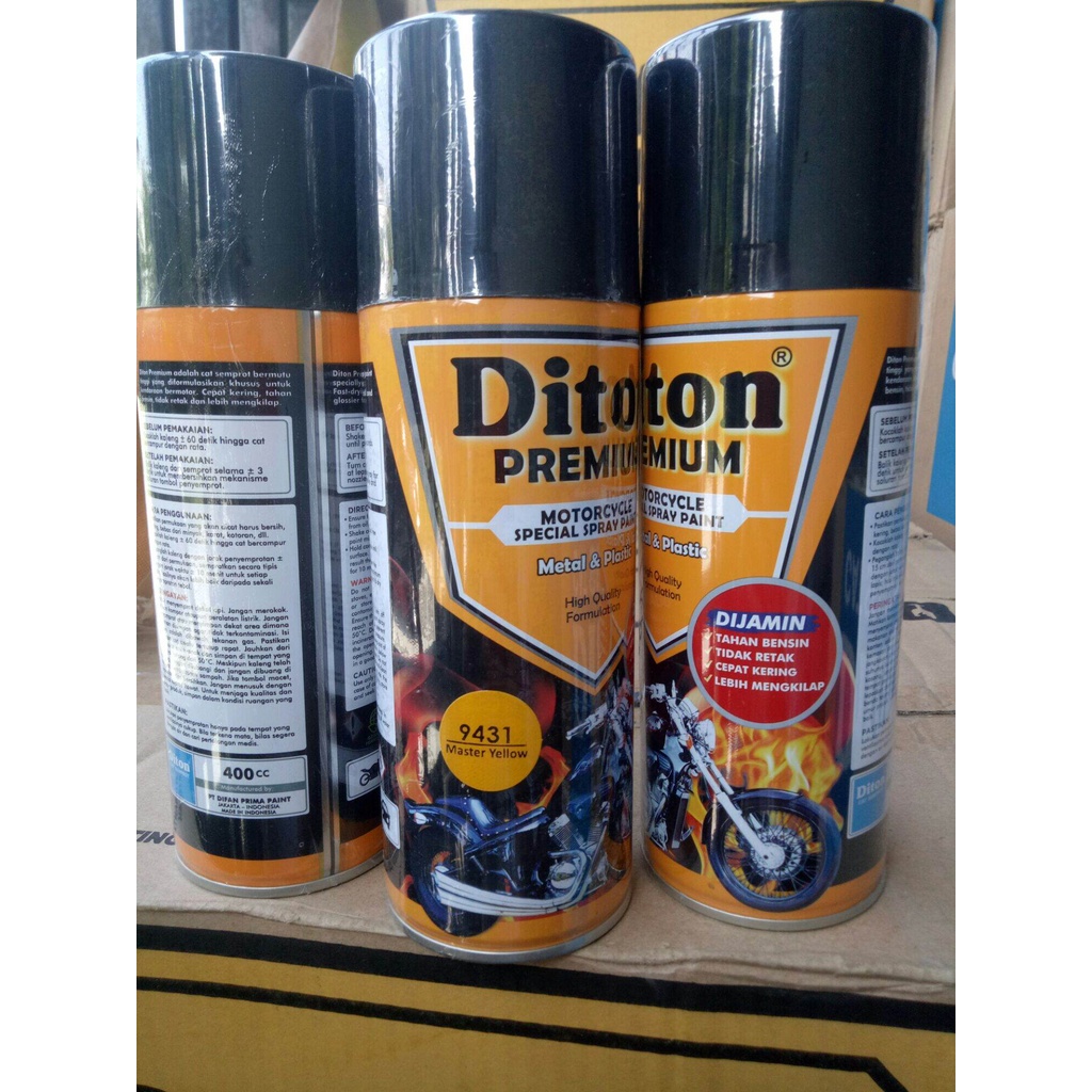 Pilok diton Premium Master Yellow 9431 400cc Pilox Kuning tua Kuning cat semprot anti bensin cat semprot diton premium