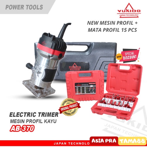 TOP BRAND (FREE MATA 1 set 15 pcs)MESIN PROFIL/TRIMMER ROUTER MESIN UKIR KAYU TERBARU DAN TERLARIS KAIROS/YUKIDO/JLD/MAILTANK/RYU