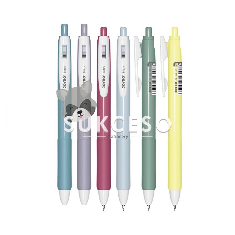 

Joyko Pulpen Gel GP-359 Blitzy 0.5mm / Pulpen Pena Gel Retractable Semi Needle Tip