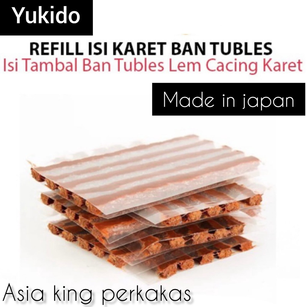 Karet Tambal Tubeless OSSIP, YUKIDO 1 Box (30 Batang)