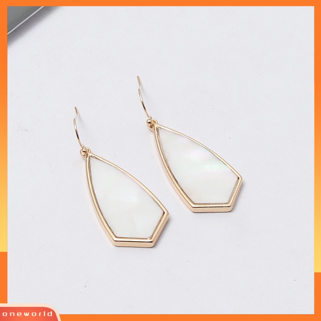 [WOD] 1pasang Anting Drop Simple Bahan Alloy Halus Motif Leopard Geometris Wanita Anting Kait Untuk Pacaran